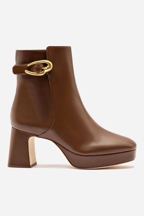 Comfortable Upper sweat-wicking Dolly Verona Low Boot In Burnt Umber Leather