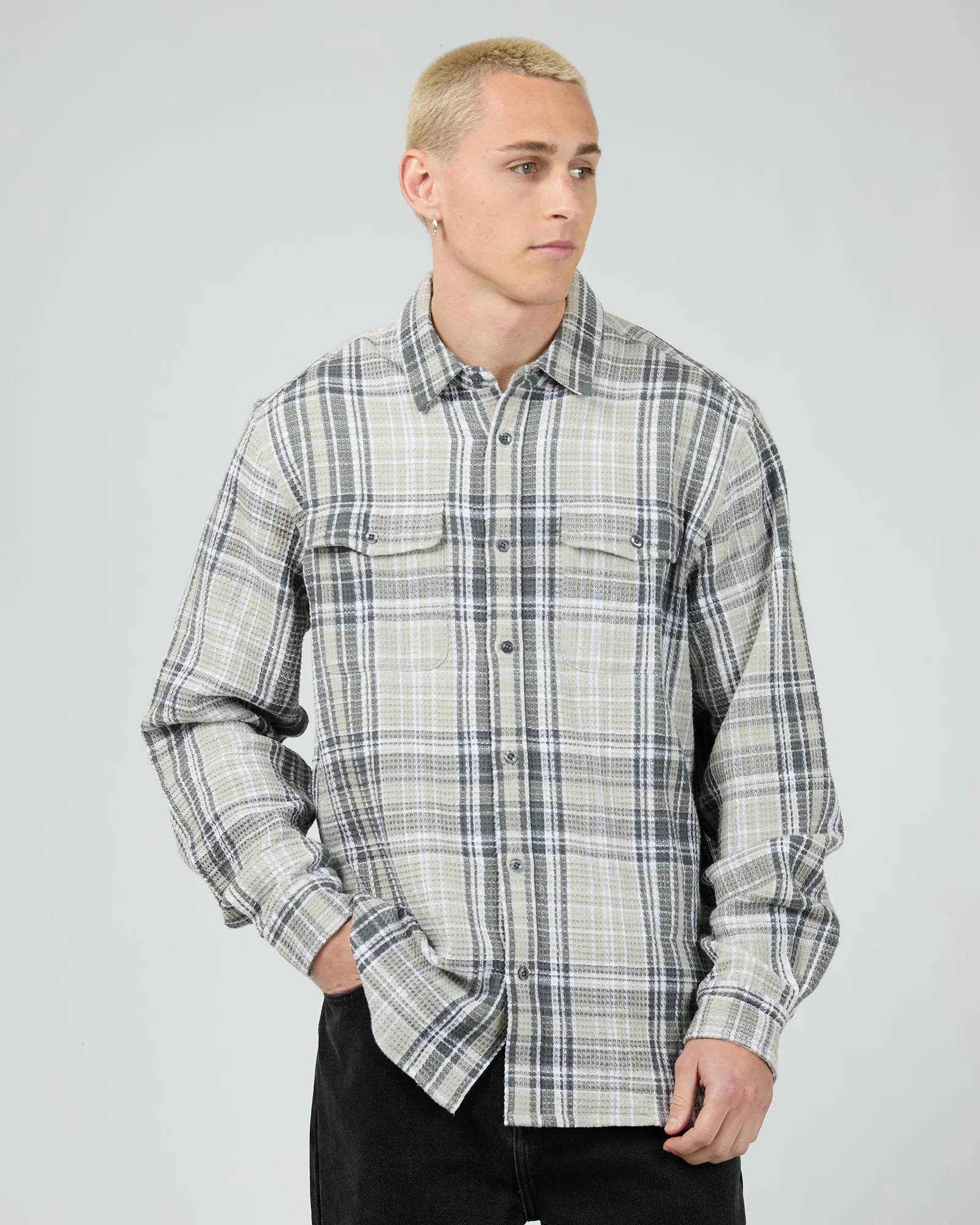 Check Waffle Shirt Multicoloured Local Favorite Trendsetting