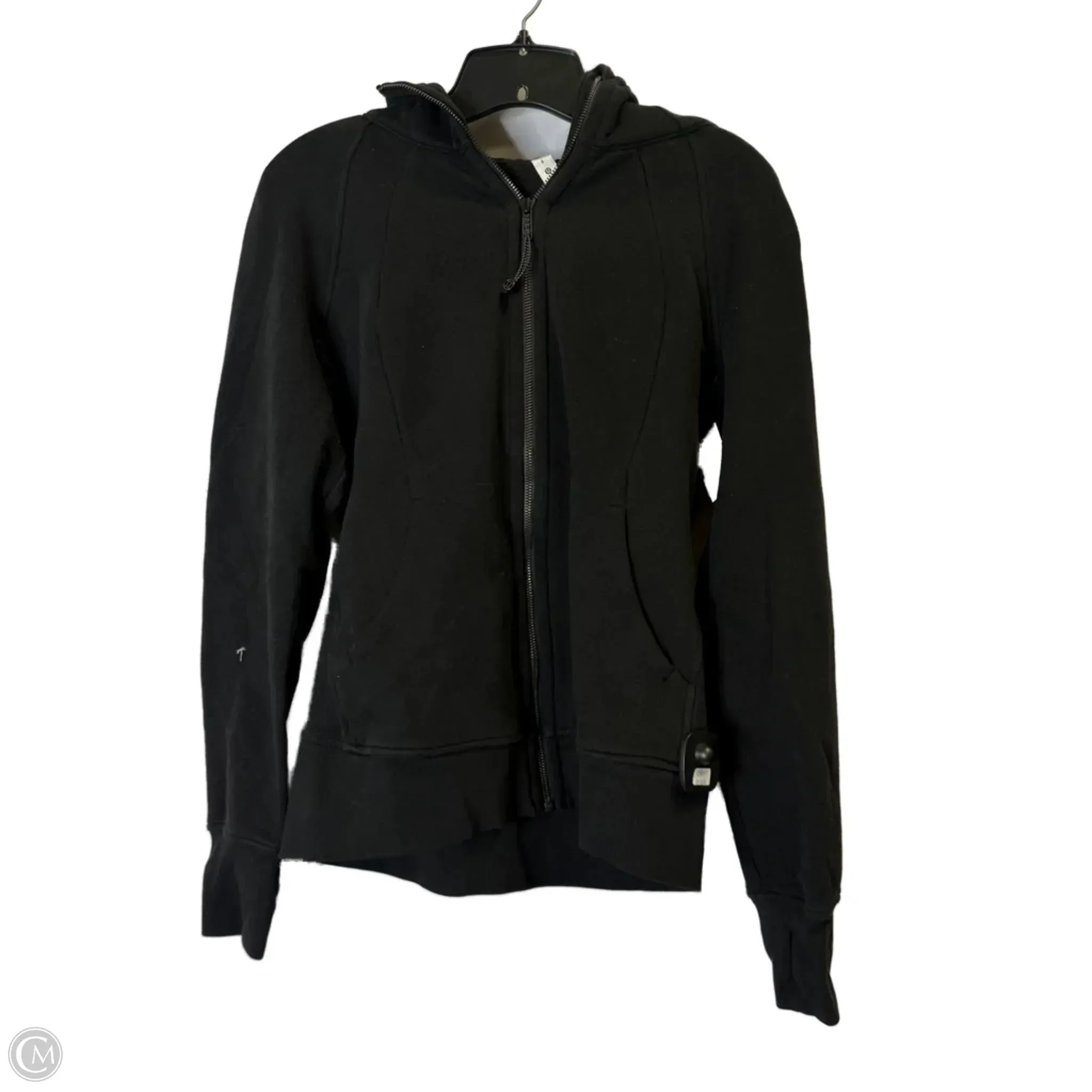 Athletic Jacket By Lululemon In Black, Size: 8 Houndstooth Print Cheap Nice