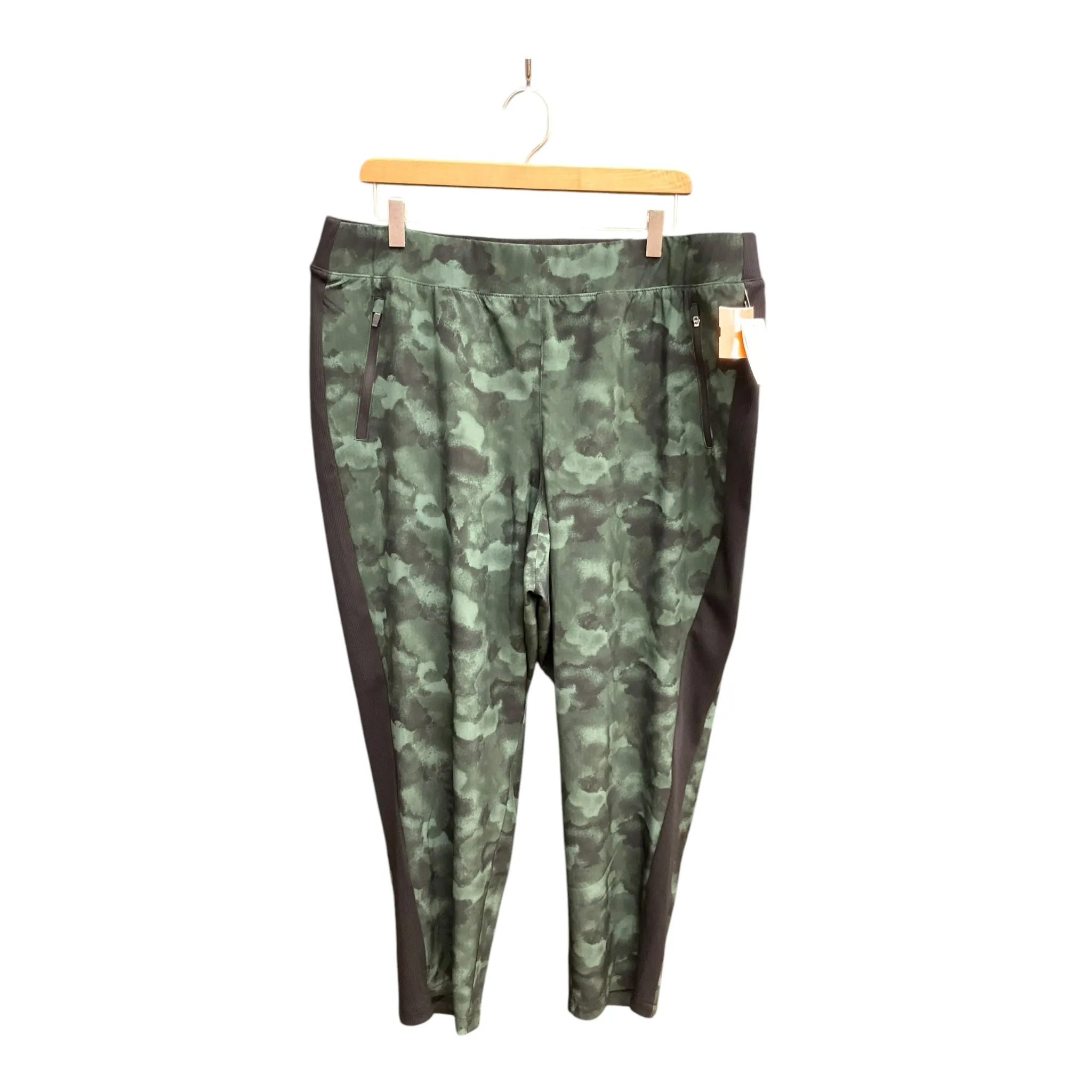 Athletic Pants By Livi Active In Green, Size: 1x Stretch Waist