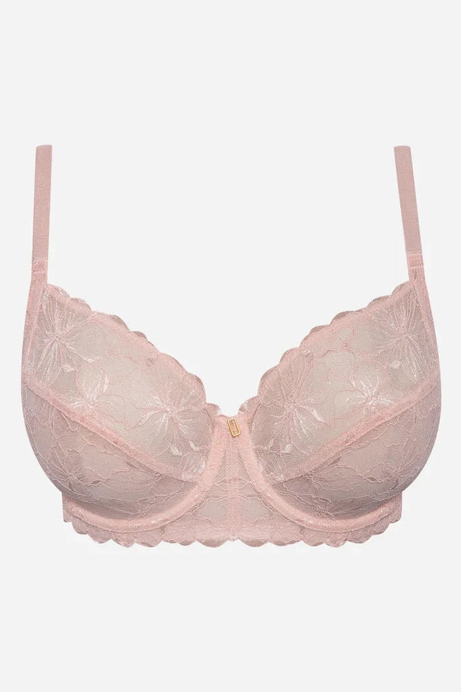Plus Size 2 Pack Lace Non Padded Underwire Bra Natural And White White activewear Wire-Free Comfort
