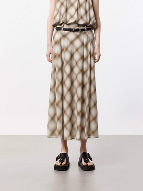 Stylish Vibe Custom made Double Loops Plaid Skirt