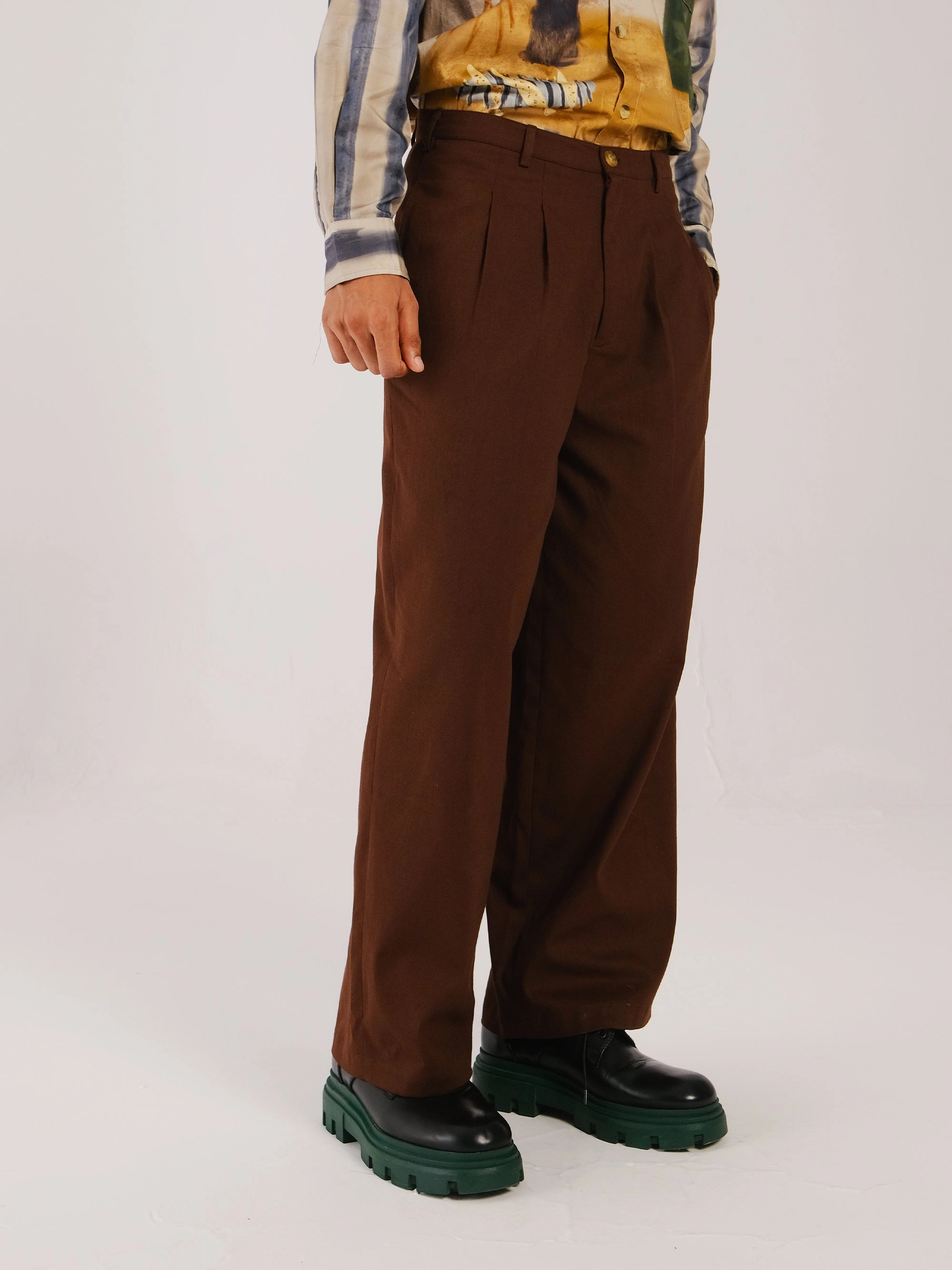 Tough Materials Double Pleat Pant