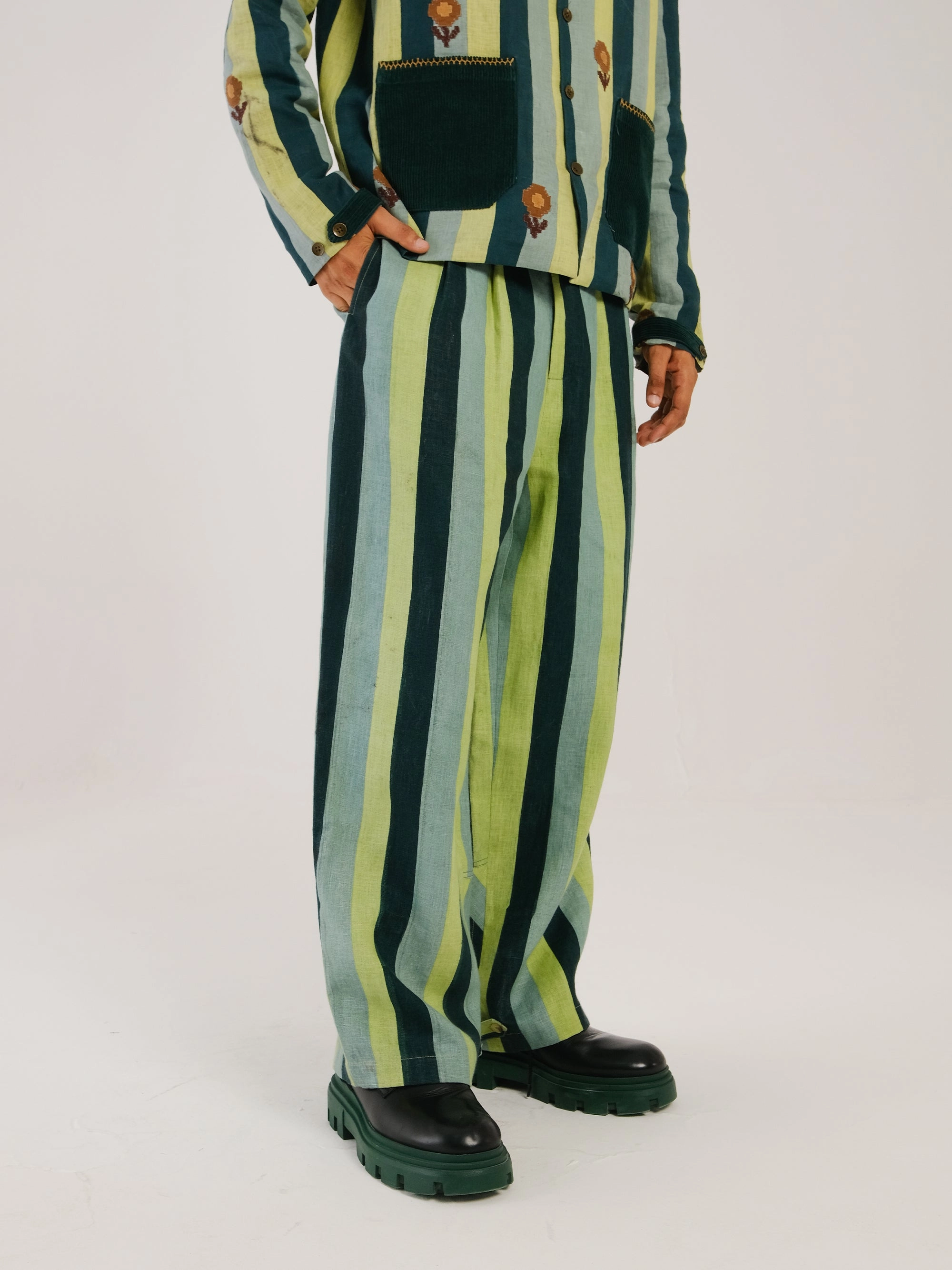 Double Pleat Pant Light wash