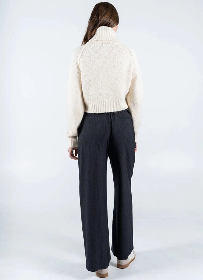 Double Waisted Pinstripe Pant Elegant Durable