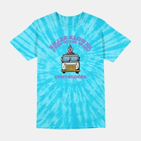Structured Shoulder KILLER KLOWNS ICE CREAM TRUCKIN' TIE DYE SHIRT