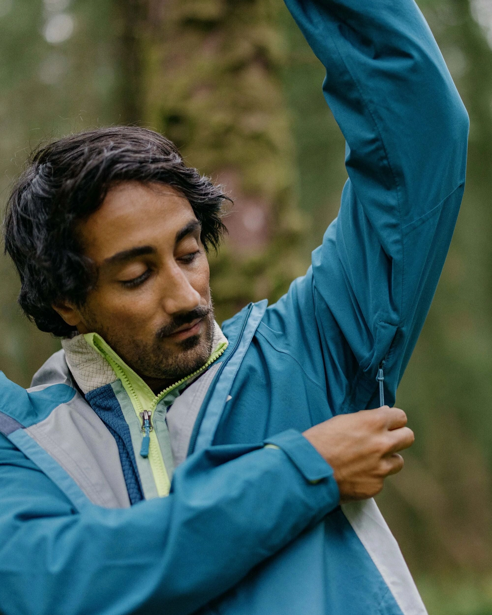 Windproof Insulated Coat Downpour Recycled Waterproof Jacket - Tidal Blue/Blue Steel