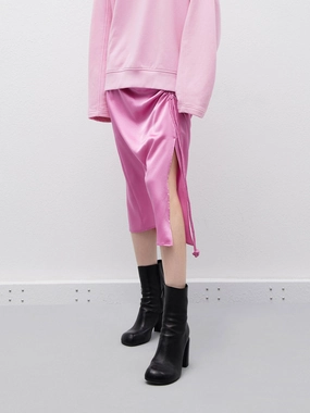 Draped Triacetate Blend Skirt Friction Free Outfit Lookbook