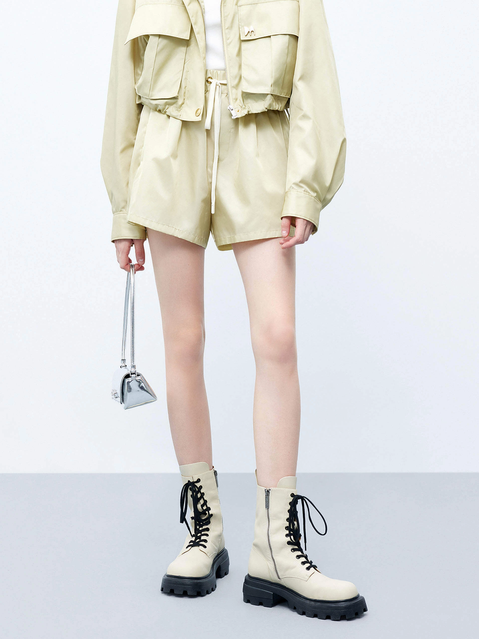 Chill Vibe Drawstring Waist Logo Shorts
