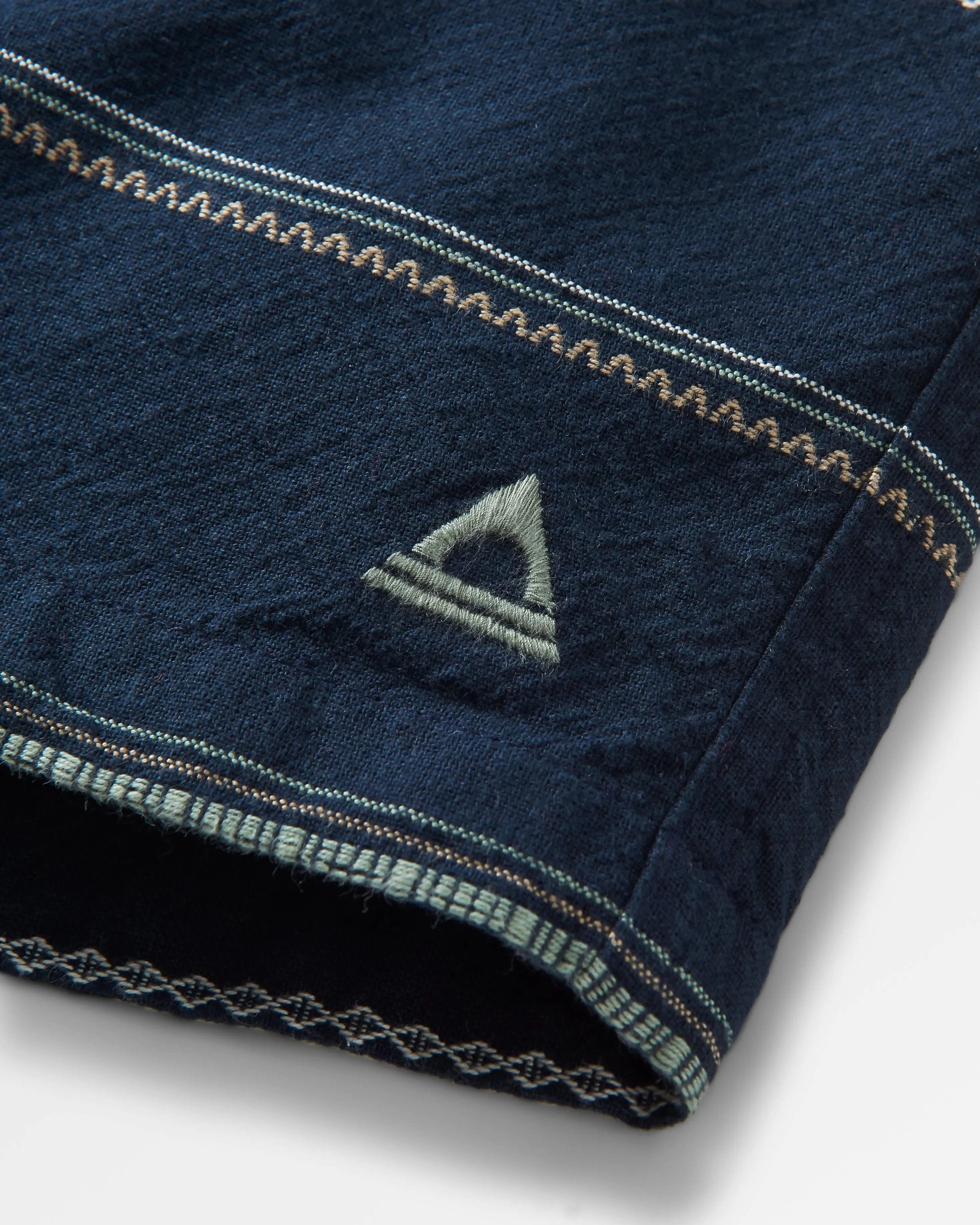 Slim Look Snag Free Design Drifter Organic Cotton Jacquard Short - Deep Navy Jacquard Stripe