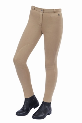 Non Binding Waist Chic Appeal Dublin Childrens SupaFit Zip Up Knee Patch Jodhpurs