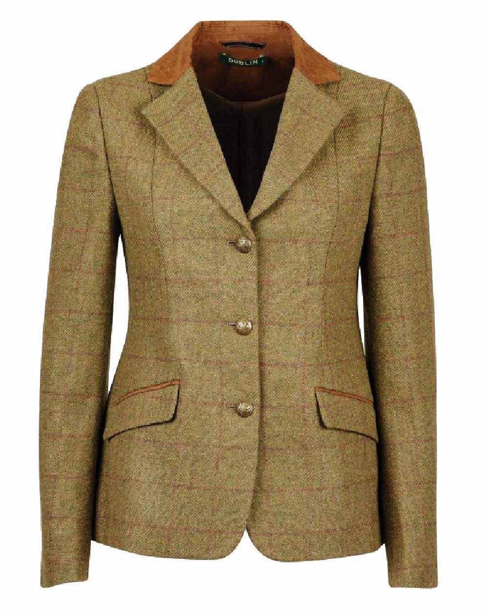 Dublin Womens Albany Tweed Suede Collar Tailored Jacket Urban Wear NoiseFreeFabric