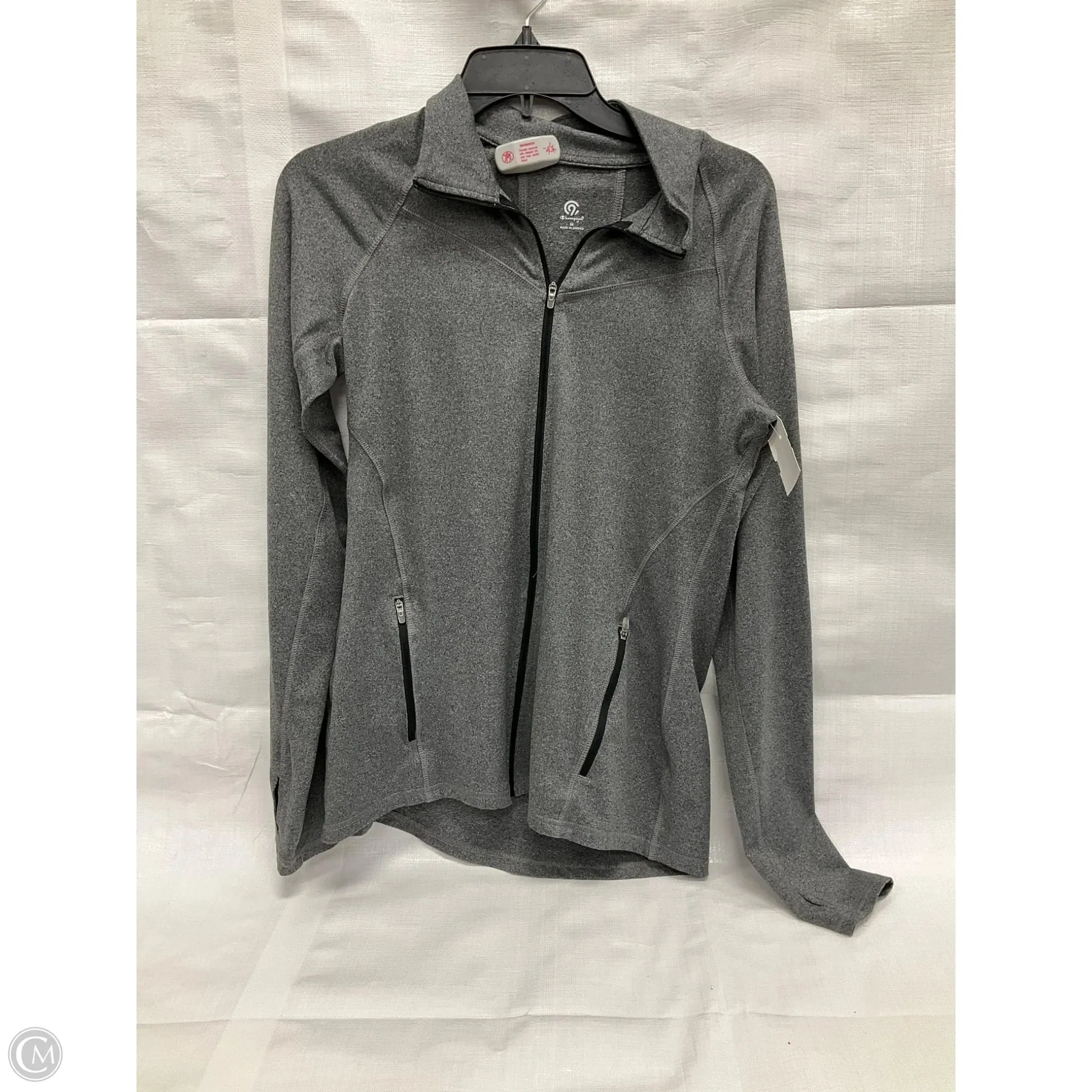 Refined Style Athletic Jacket By Champion In Grey, Size: M