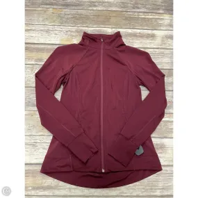 Travel Must Athletic Jacket By Tangerine In Maroon, Size: S