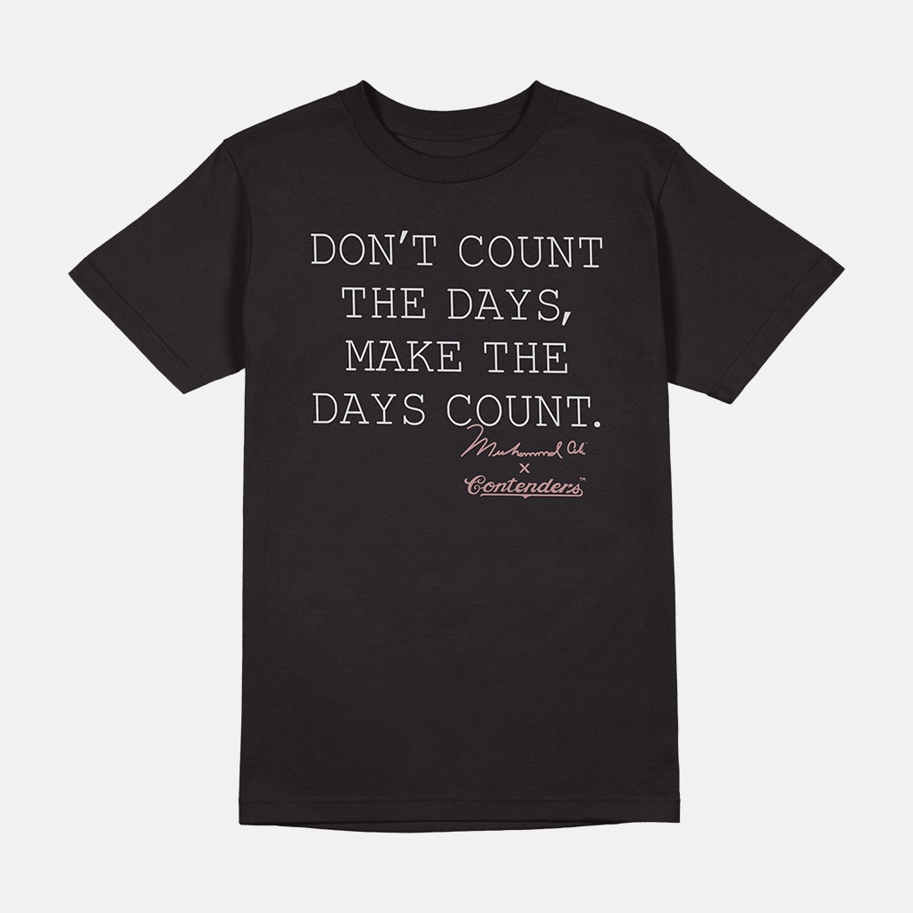 QuickRelease Closure MUHAMMAD ALI DAYS COUNT WOMEN'S RELAXED JERSEY TEE