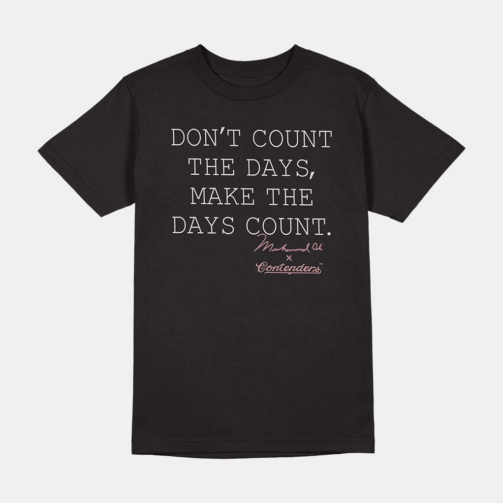 LayeringFriendly Weight Cozy Wear MUHAMMAD ALI DAYS COUNT WOMEN'S RELAXED JERSEY TEE