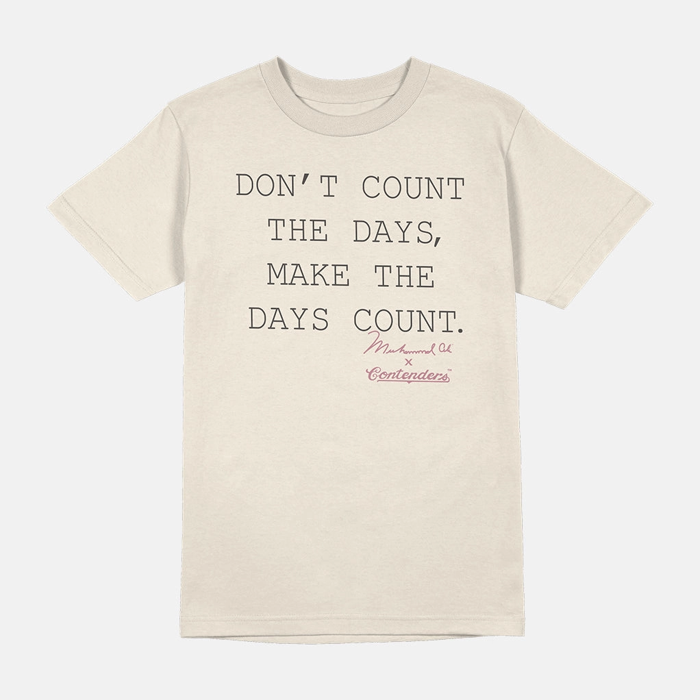 MUHAMMAD ALI DAYS COUNT WOMEN'S RELAXED JERSEY TEE Fade Resistant Coating Versatile Layering