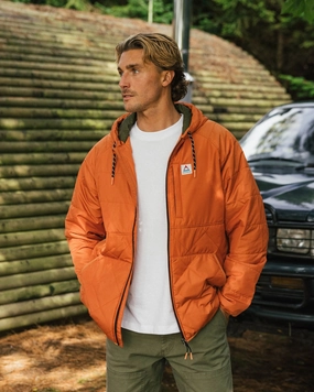 Heat Retention Lining Dylan Recycled Insulated Full Zip Jacket - Burnt Orange
