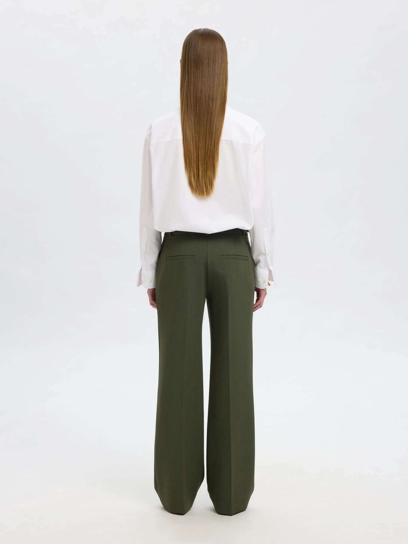 SELECTED Rita Wide Pant in Deep Depths Functional Look