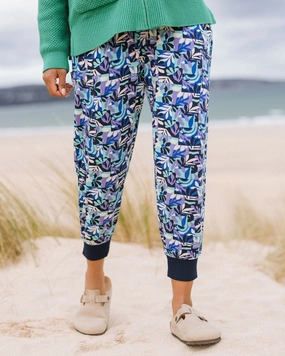 Day Dream Recycled Trouser - Mountain Foliage Purple Flattering Fit