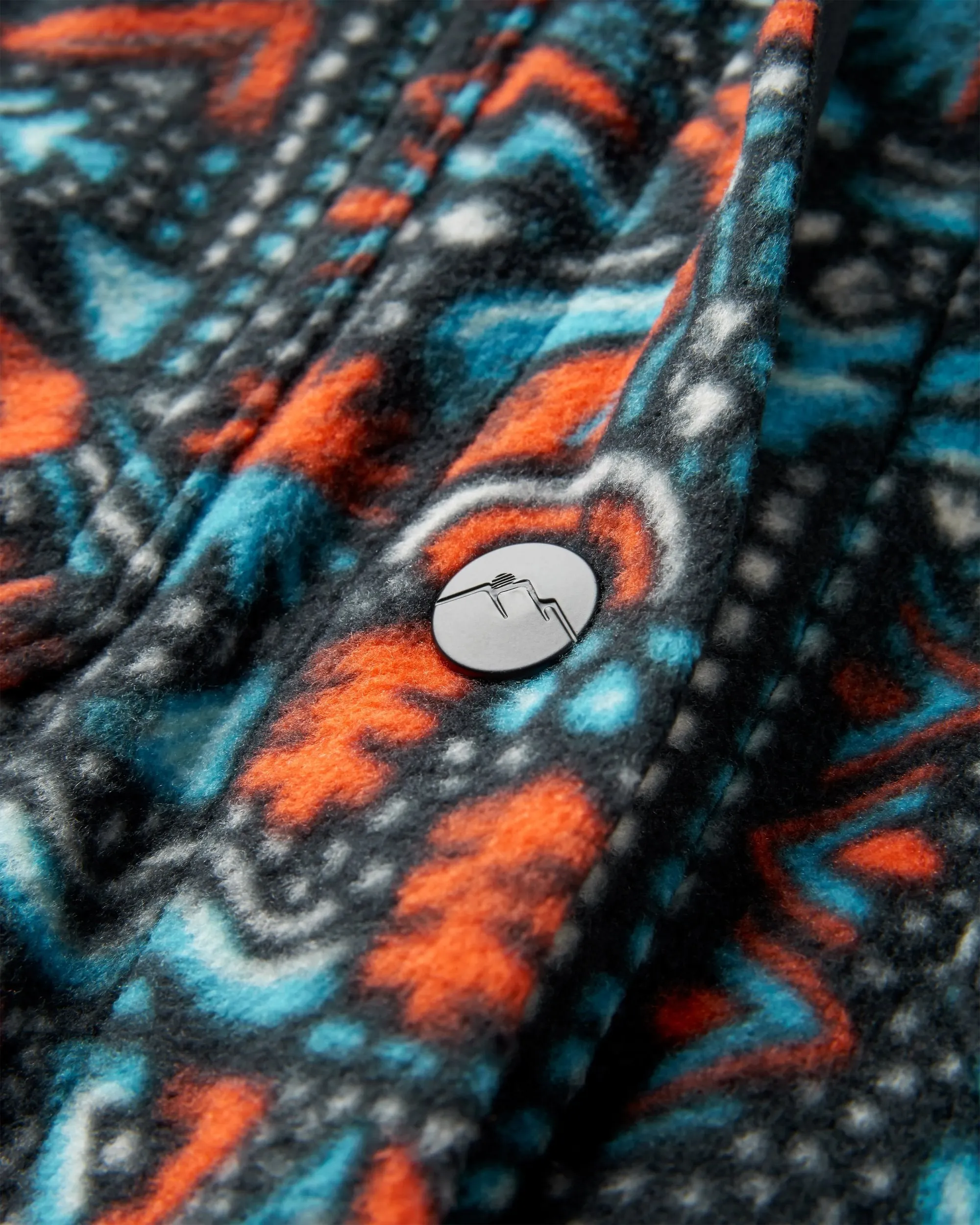 East Recycled Polar Fleece Shirt - Elemental Geo Black Active Wear Abstract print