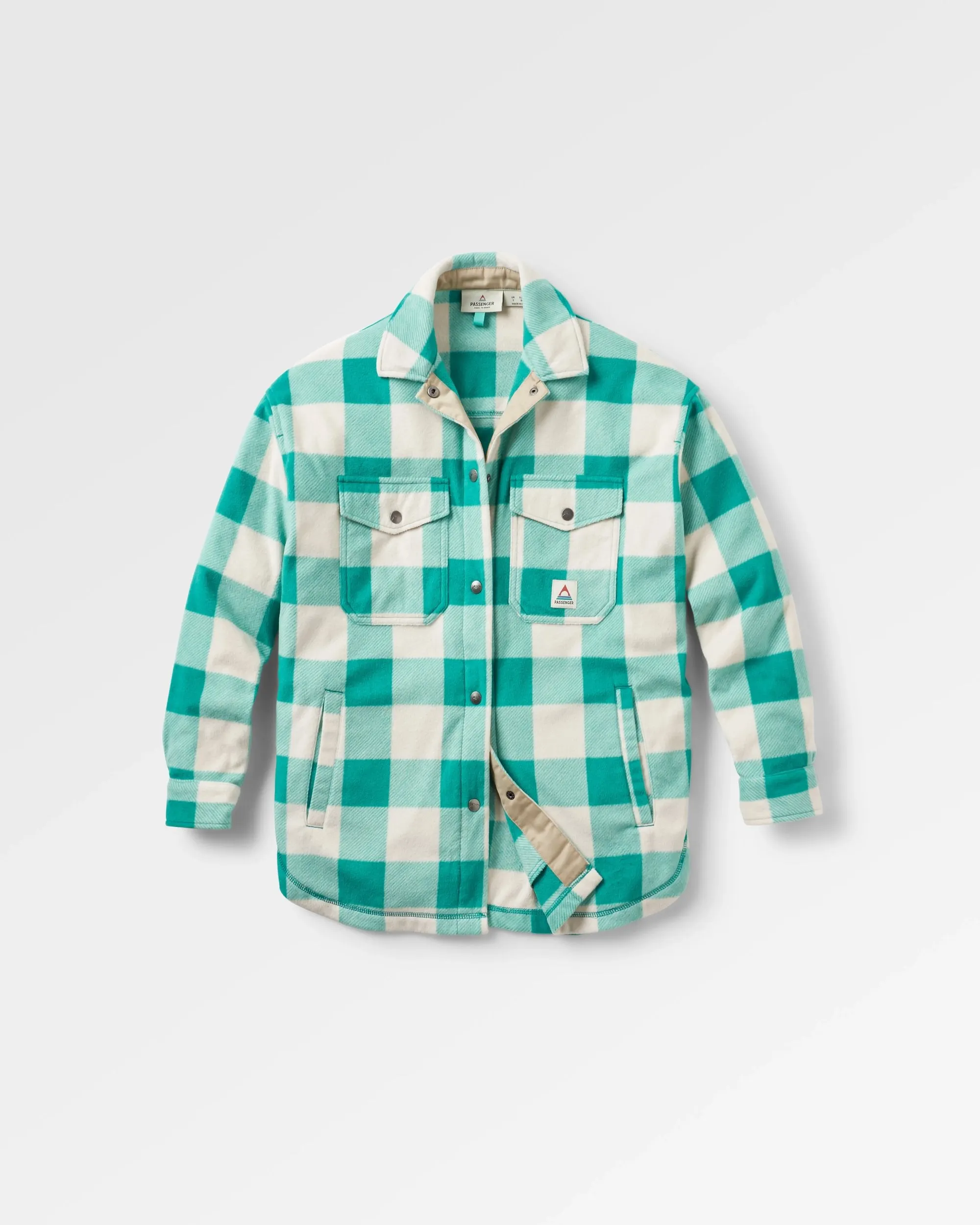 Functional Pocket Contemporary Design East Recycled Polar Fleece Shirt - Greenlake Buffalo Check