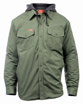 Hard Yakka Mens Quilted Solid Shacket Numbat like Flex Performance Fit