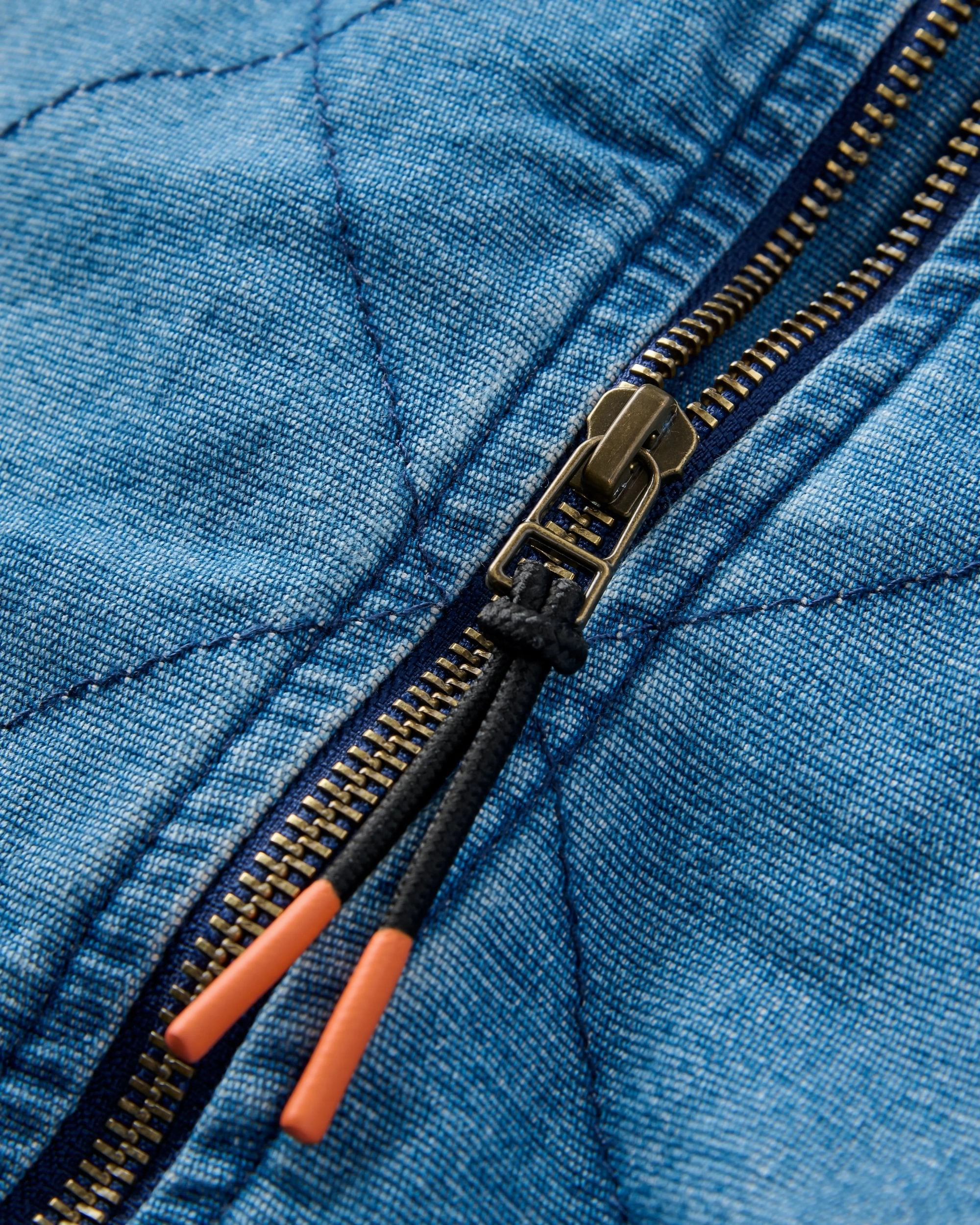 Easy Fit Lucia Denim Sherpa Lined Bomber Jacket - Denim Blue