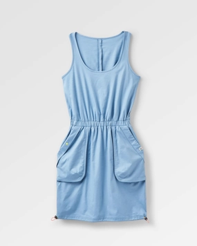 Cozy and Soft Mesmorise Organic Cotton Dress - Faded Denim