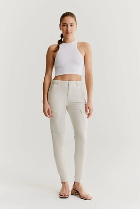 Angel - Cargo Pant - Stone - L30 Casual Comfort Look