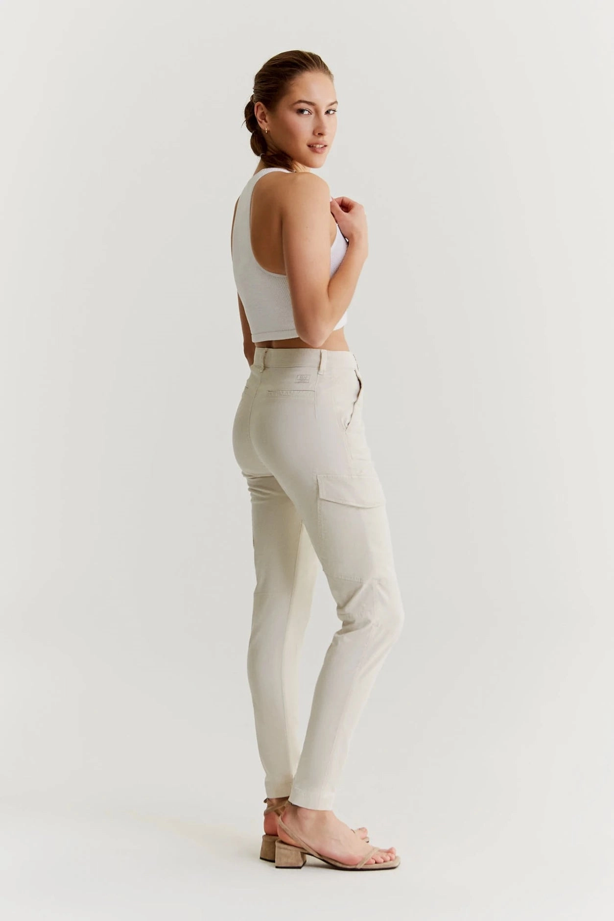 Angel - Cargo Pant - Stone - L30 Minimal Look