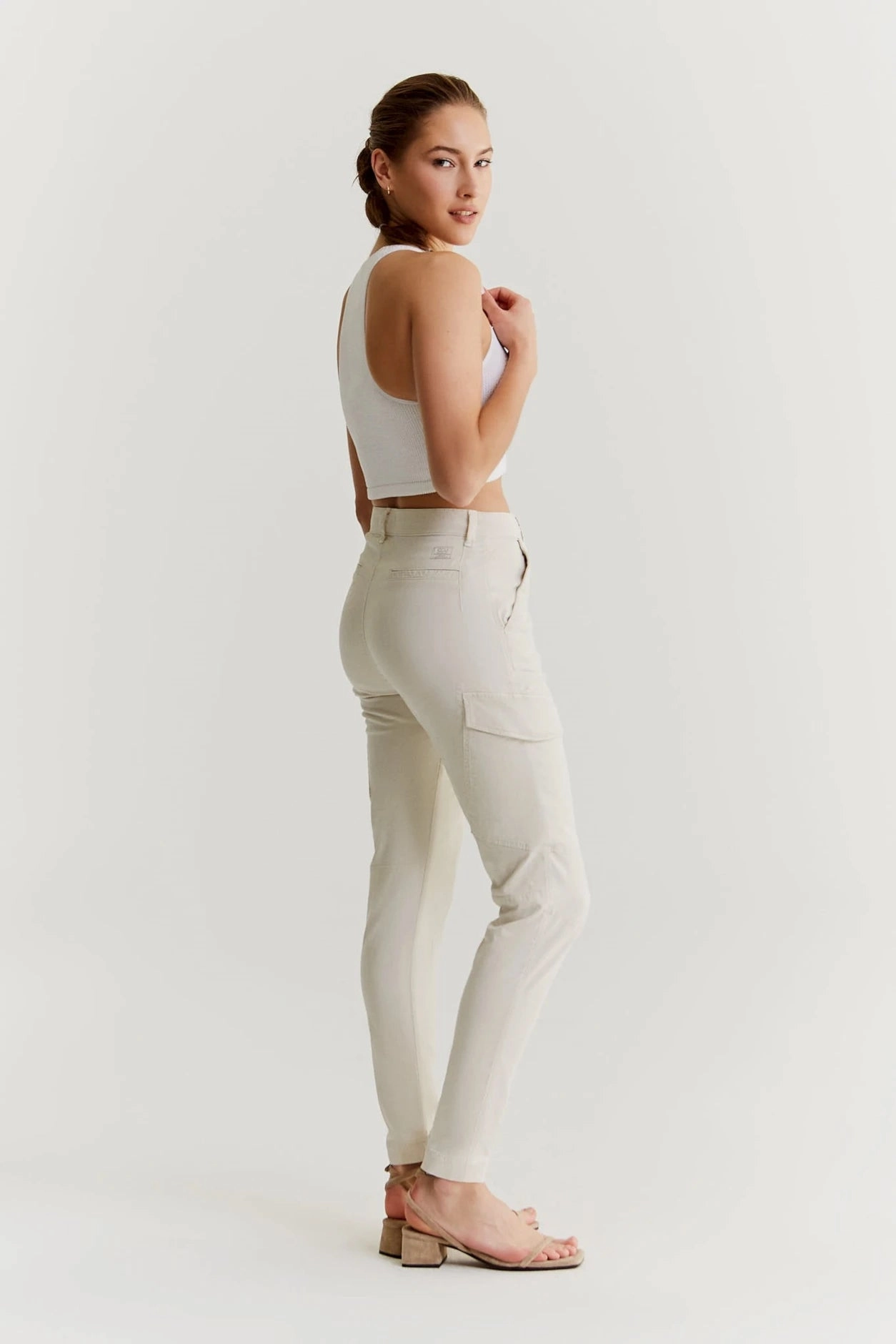 Angel - Cargo Pant - Stone - L30 Simple Silhouette Comfort for All