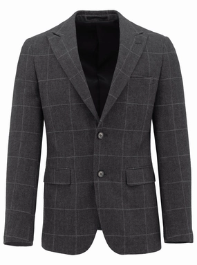 Eco Nice Eco Friendly Recycled Material Amalfi Charcoal Checked Sports Jacket