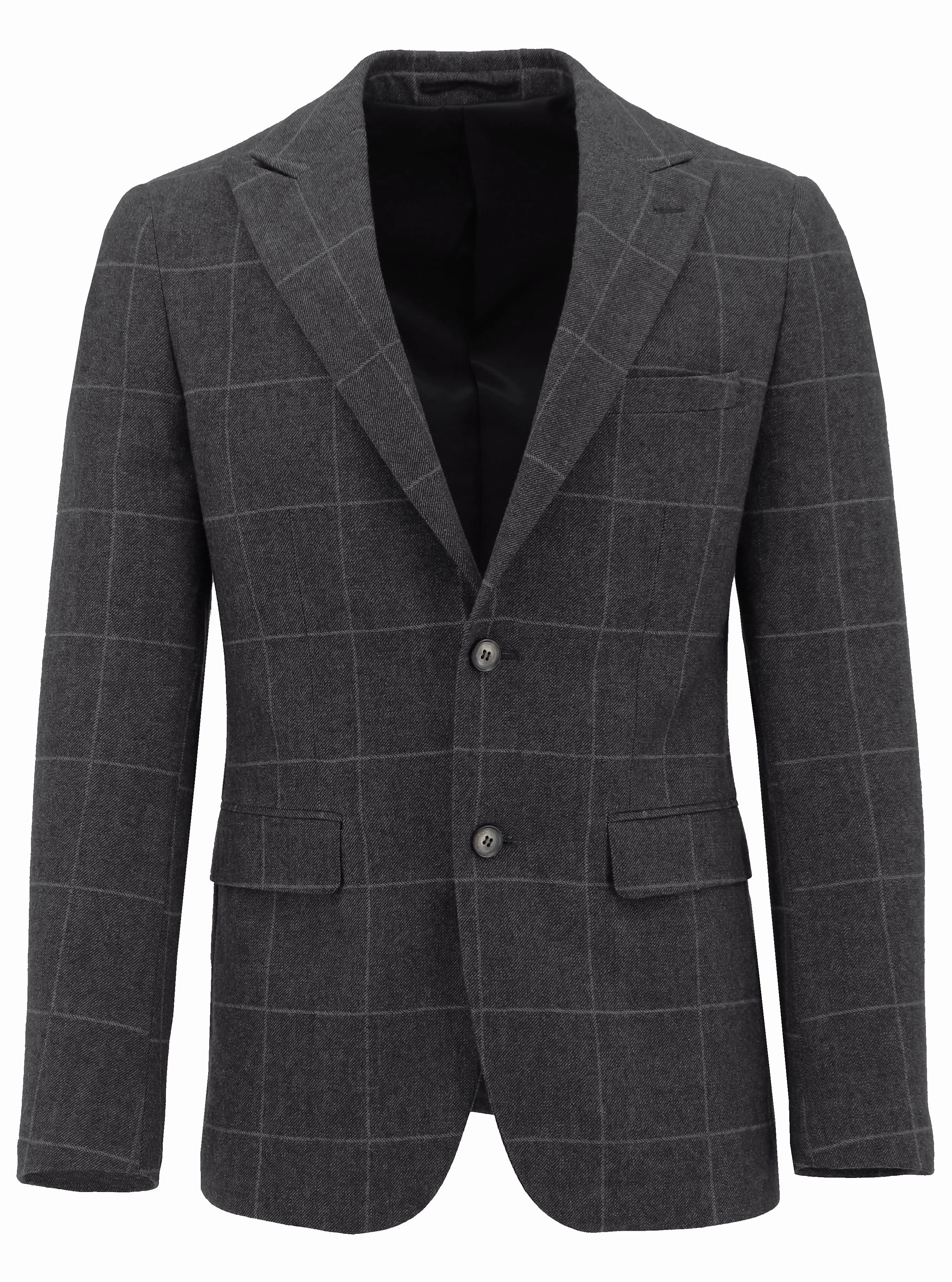 Eco Nice Eco Friendly Recycled Material Amalfi Charcoal Checked Sports Jacket
