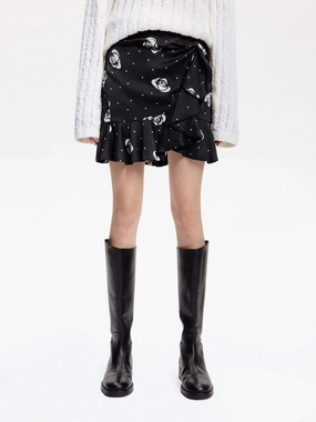 Silk Blend Twist Skirt Classic Appeal Full Circle