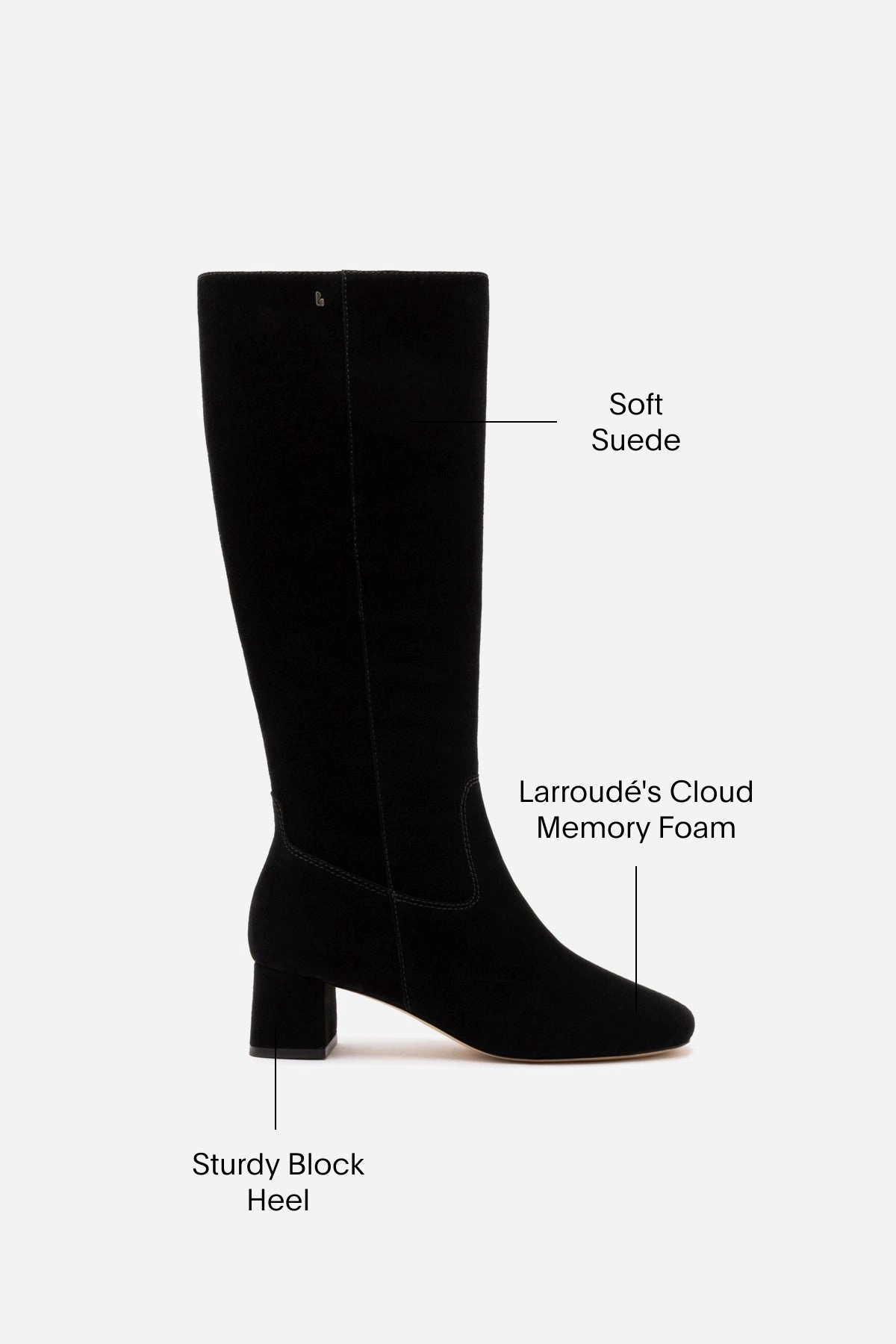Edie Boot In Black Suede Work Wear Flexible Frame Rural Traveler