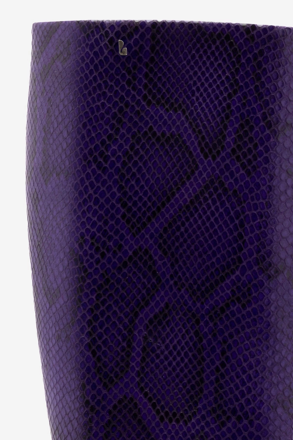 Stable Support Nature Lover Edie Boot In Eggplant Python Embossed Leather