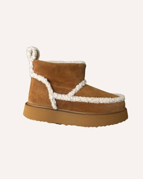 Durable Look INUIKII Shearling Micro Boor in Brown