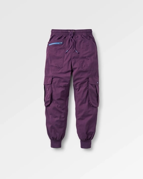 Hydrilla Organic Cotton Trouser - Deep Plum Stretchable Fit Roomy Shape