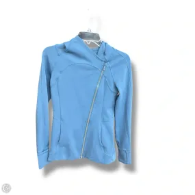Athletic Jacket By Lululemon In Blue, Size: 4 AntiPilling Finish WaterRepellentFabric