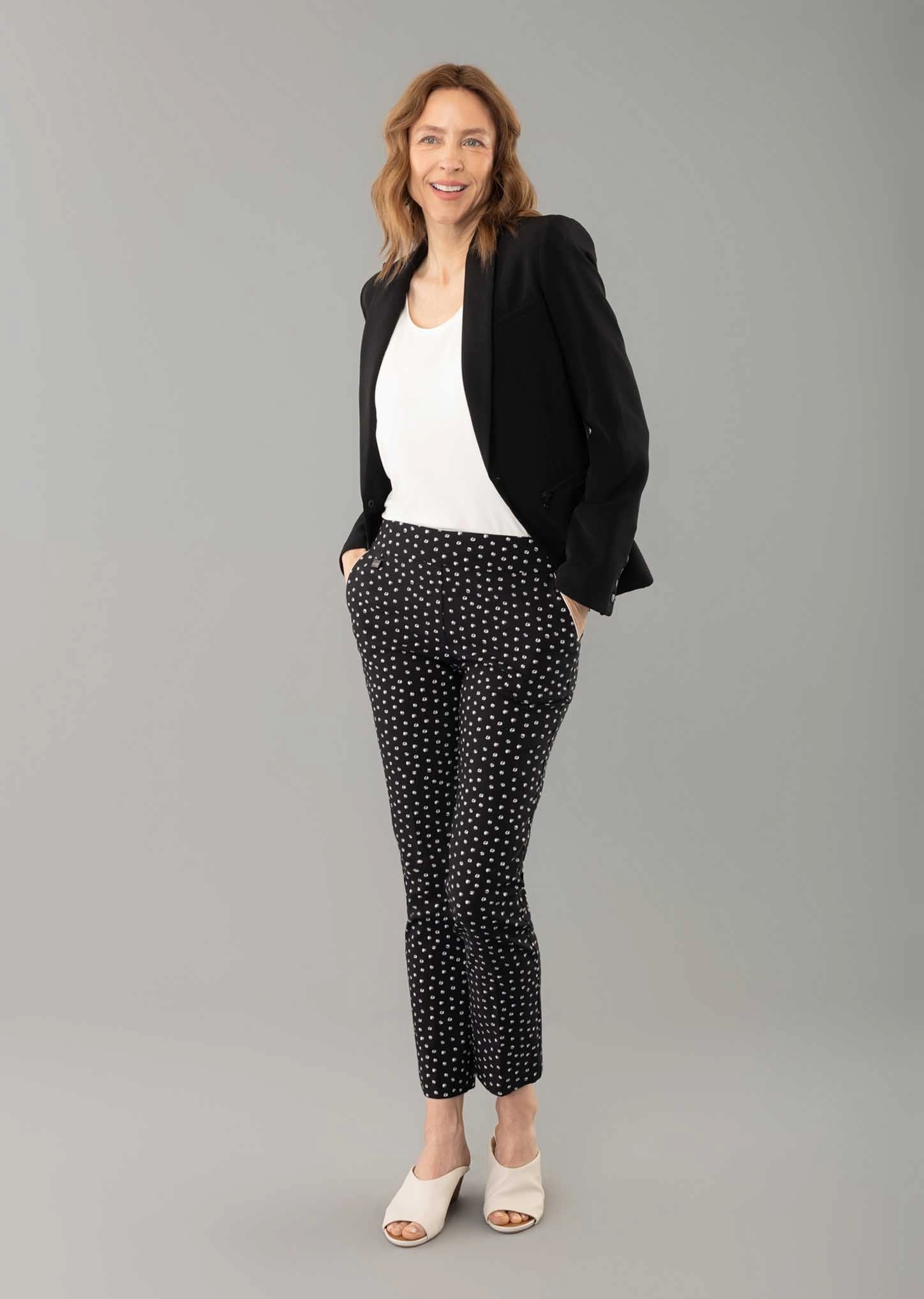 Home Friends Panda Dot 28" Ankle Pant w/ Pockets