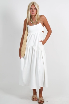 Texture Style ENDLESS ROSE | Seaside Maxi Dress - White