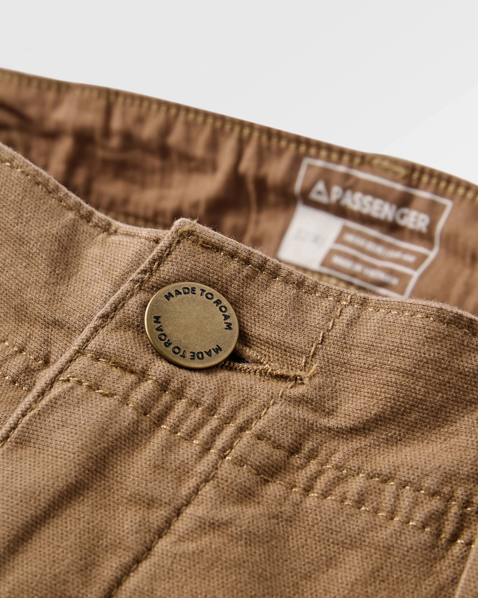 Lakeside Cargo Cotton Trouser - Caramel All Time Use Flat Lock Stitching