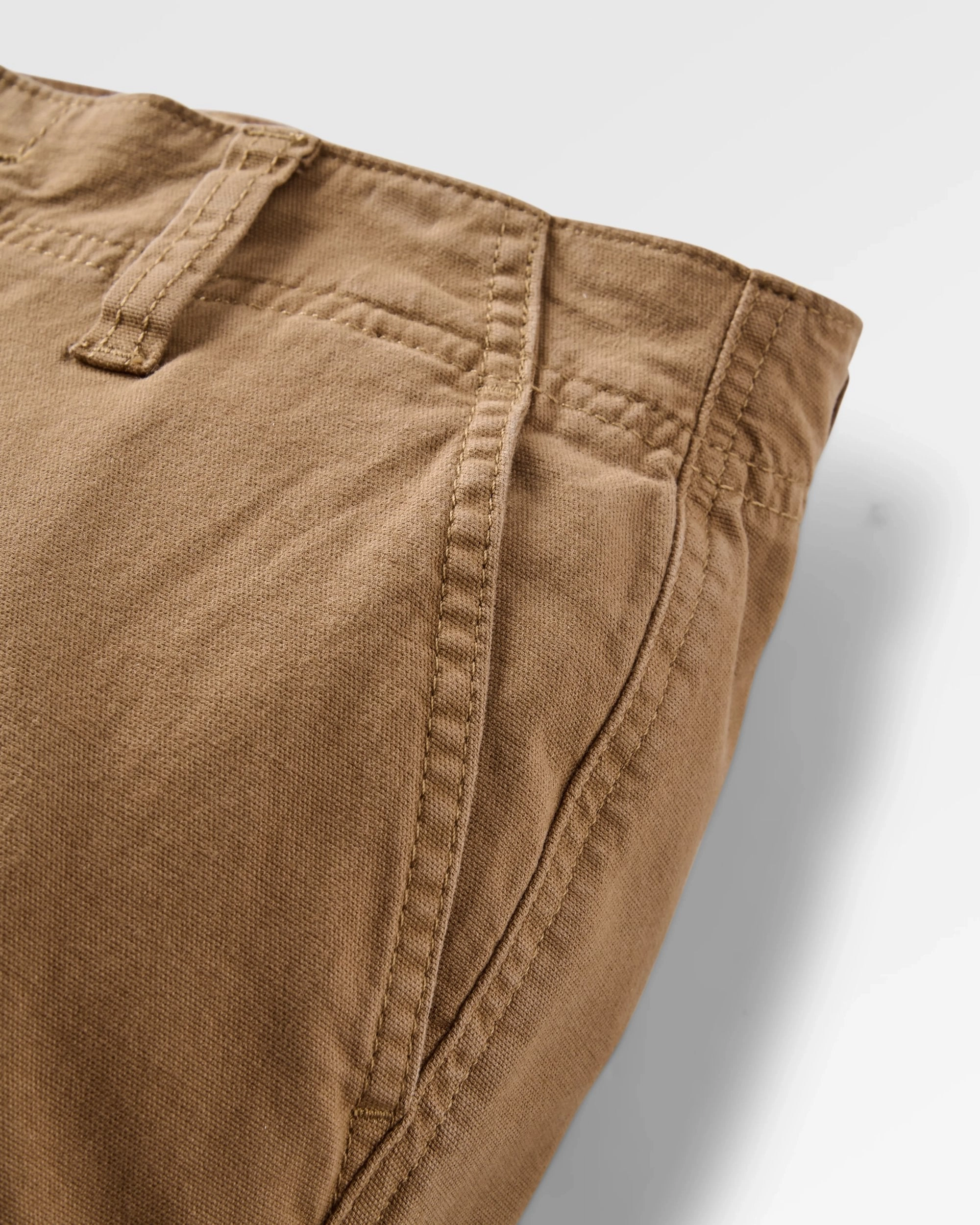 Lakeside Cargo Cotton Trouser - Caramel Core Utility Layered Panel Design