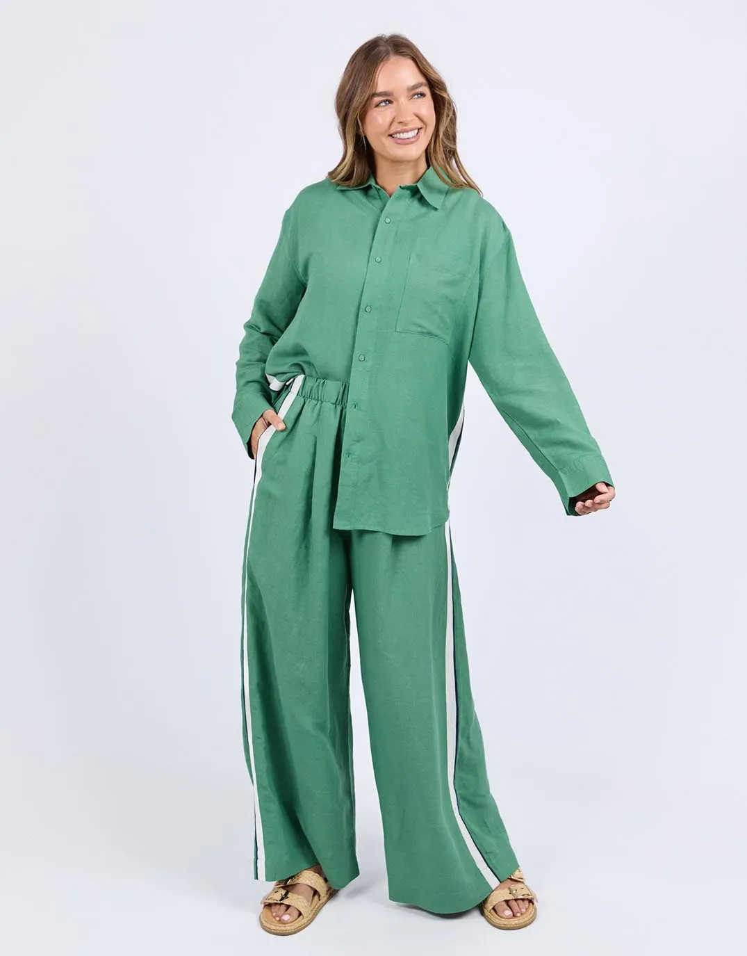 Versatile Layering Easy Styling Elemental Shirt - Green