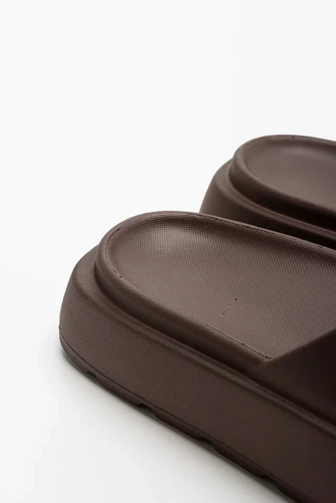 Warm Step Platform Slide Brown