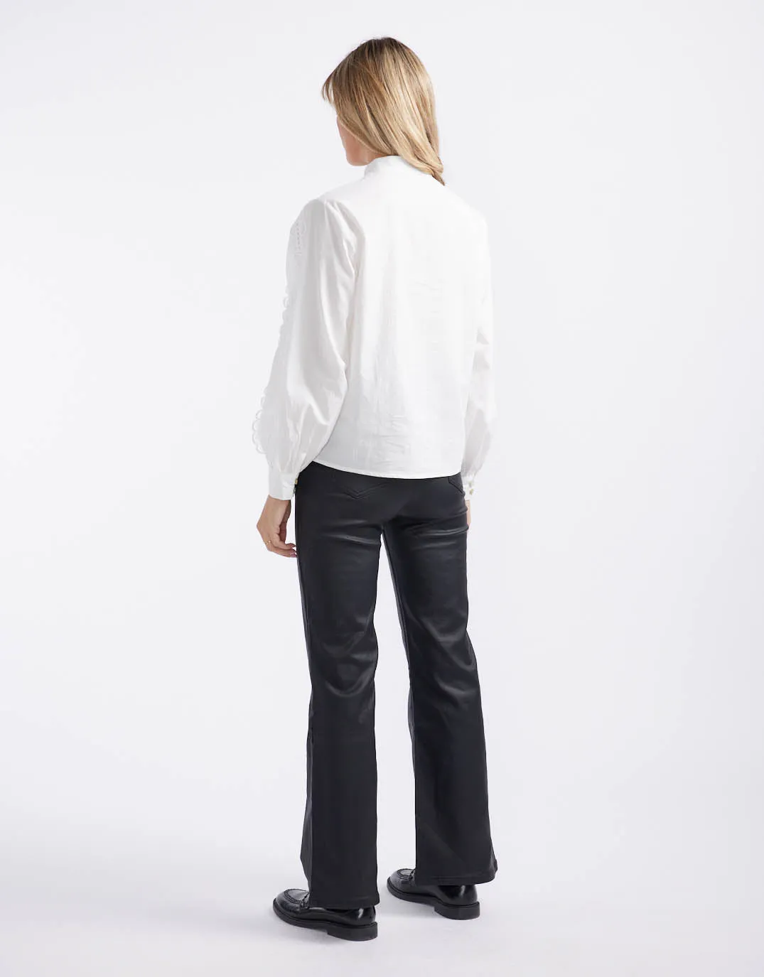 Youthful Style Unisex Option Eliza Broderie Blouse - White