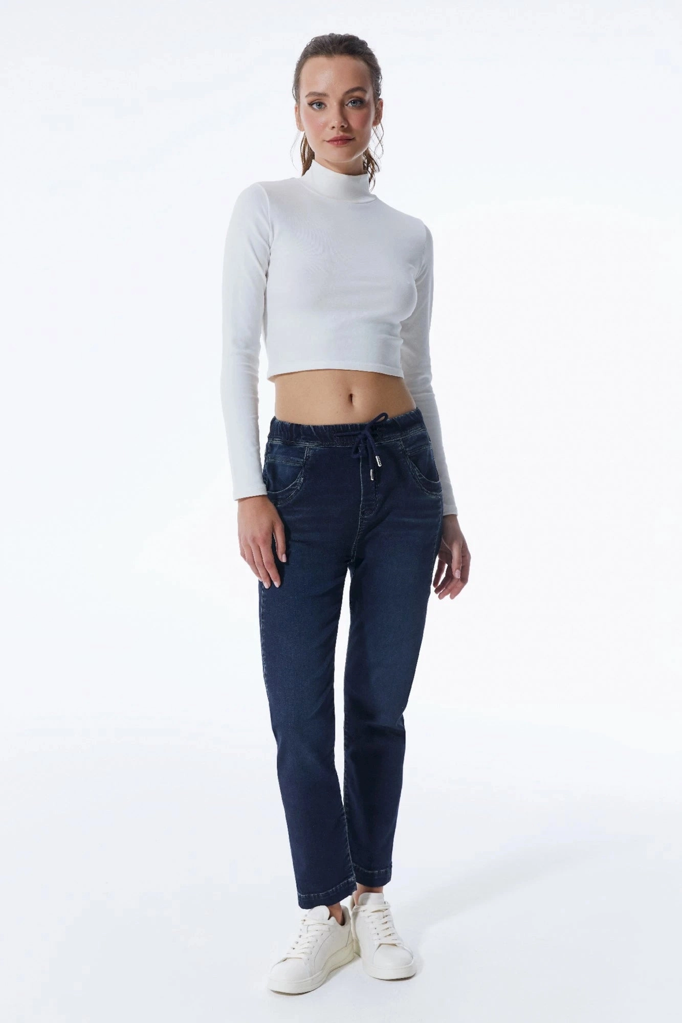 Ella Jogger Pant - Dark Blue Denim - L01 27" Inseam All Season DurableReinforcedMaterial