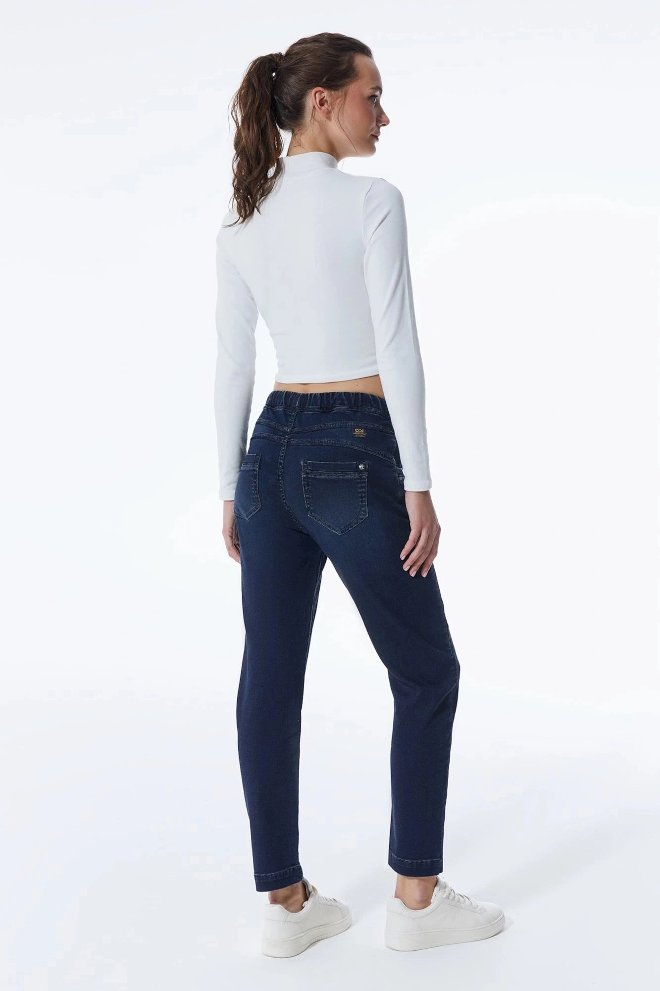 Smooth Fabric Ella Jogger Pant - Dark Blue Denim - L02 29"  Inseam