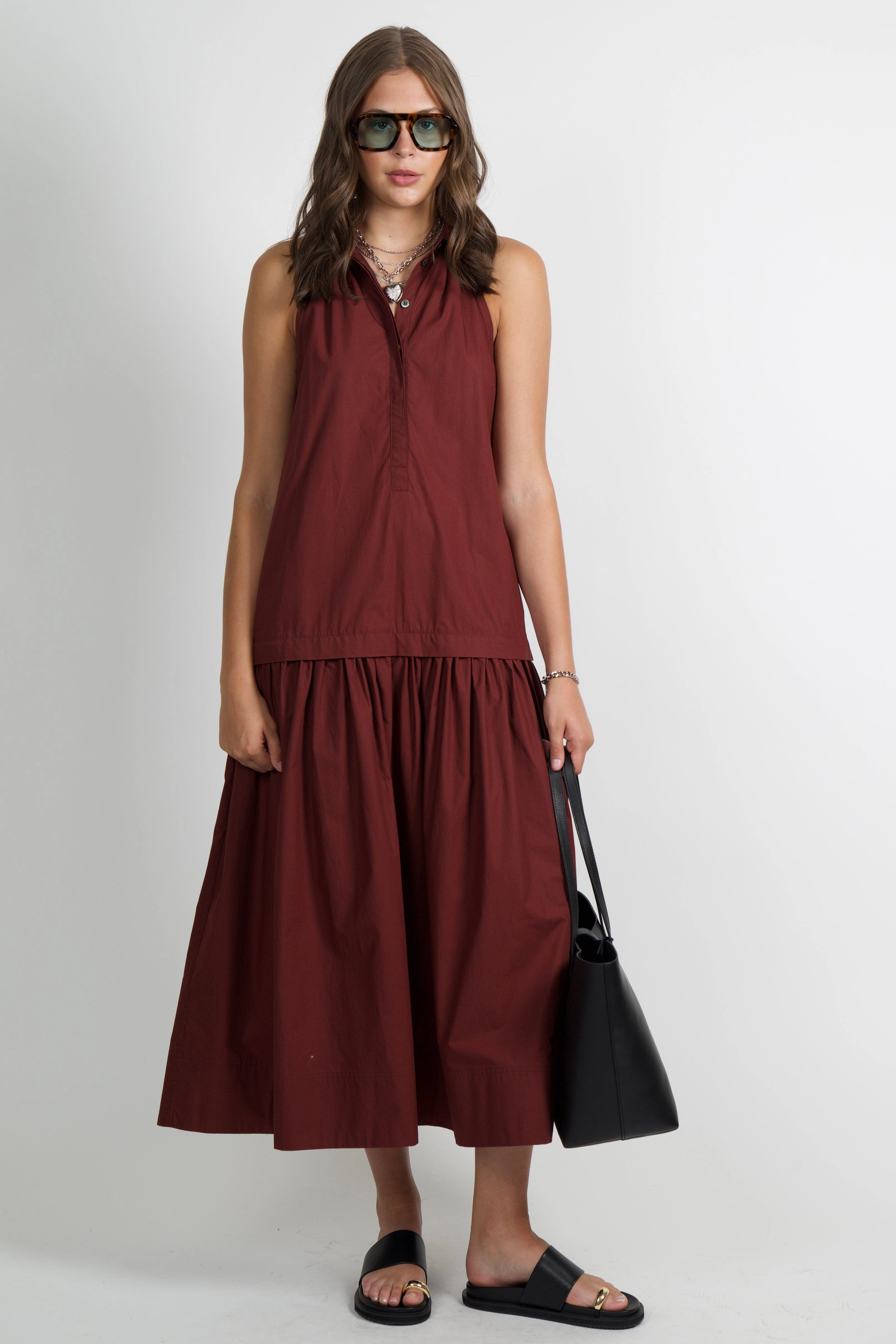 Sleek Cut A.L.C. | Vera Dress - Dark Bosco